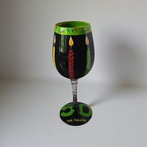 50th Birthday Party Coming Soon??? "50 & Fabulous" Humerous Wine Glass by Lolita